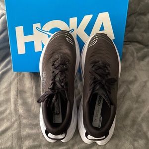 1) Hoka running shoes. Used once after I got them. They are too big for me.